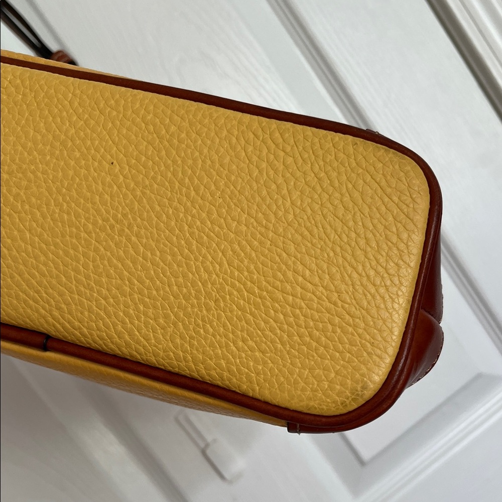 Dooney & Bourke Yellow and Brown Leather Crossbody - Picture 7 of 15